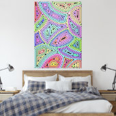 虹の非対称抽象芸術シェイプ2 キャンバスプリント (インサイチュ (寝室))