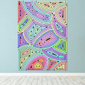 虹の非対称抽象芸術シェイプ2 キャンバスプリント (インサイチュ (ウッドフロア))