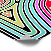 虹の非対称抽象芸術シェイプ2 ポスター (角)