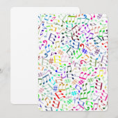 虹の音符 ロックスター 招待状 (正面/裏面)