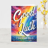 虹の願い：頑張れ得よ！試験 カード (黄色い花)