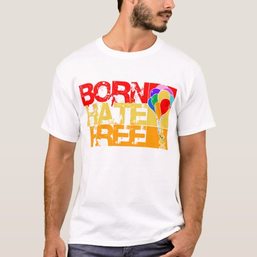 虹の風船。生まれ嫌い無料。 Tシャツ (正面)