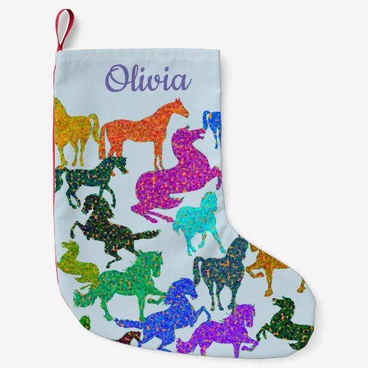 虹の馬のカスタムなクリスマスのストッキング スモールクリスマスストッキング (正面)