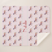 虹の馬のパターン – 名前を追加 シェルパブランケット (正面(横))