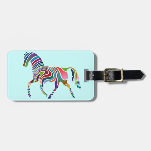 虹の馬の荷物の札 ラゲッジタグ (正面横)