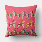 虹の馬ピンク クッション (裏面)