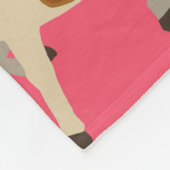 虹の馬ピンク フリースブランケット (角)