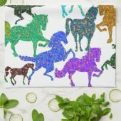 虹の馬 – "馬に関するDotty!" キッチンタオル (折り畳み)