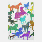 虹の馬 – "馬に関するDotty!" キッチンタオル (縦)