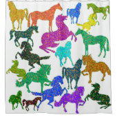 虹の馬 – "馬に関するDotty!" シャワーカーテン (正面)