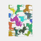 虹の馬 – "馬に関するDotty!" フリースブランケット (正面)