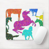 虹の馬 – "馬に関するDotty!" マウスパッド (マウス)