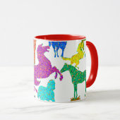 虹の馬 – "馬に関するDotty!" マグカップ (正面右)