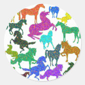 虹の馬 – "馬に関するDotty!" ラウンドシール (正面)