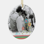 虹の高い花愛写真の結婚式のオーナメント セラミックオーナメント (右)