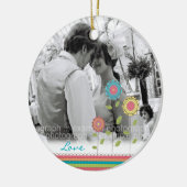虹の高い花愛写真の結婚式のオーナメント セラミックオーナメント (左)