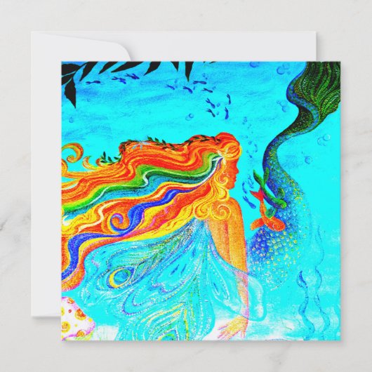 虹の髪の人魚の招待 招待状 (正面)