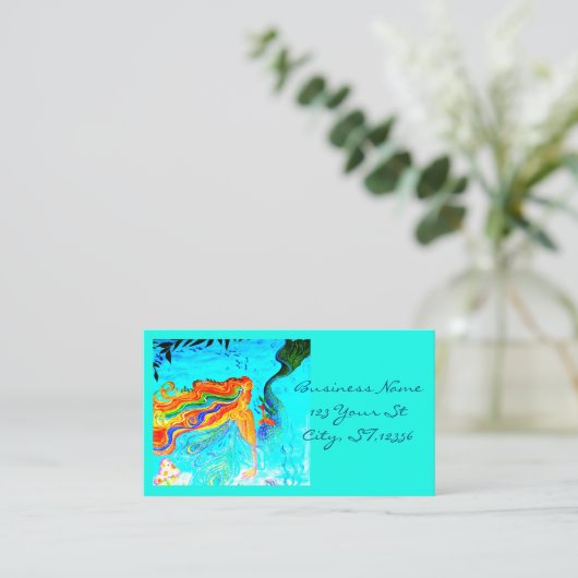 虹の髪の人魚の青 名刺 (スタンド正面)