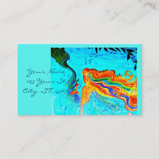 虹の髪の人魚サンダー_コーブ 名刺 (正面)