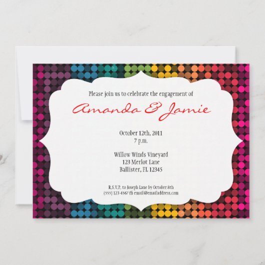 虹の魅力の招待状 招待状 (裏面)