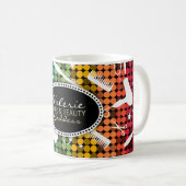 虹の魅力的でカスタムな毛及び美しいのマグ コーヒーマグカップ (正面右)