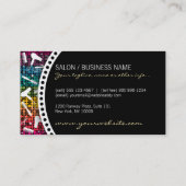 虹の魅力的なヘアーサロンのカスタムな名刺 名刺 (裏面)