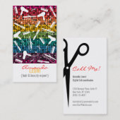 虹の魅力的なヘアーサロンの縦の名刺 名刺 (正面/裏面)