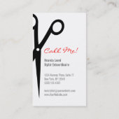 虹の魅力的なヘアーサロンの縦の名刺 名刺 (裏面)