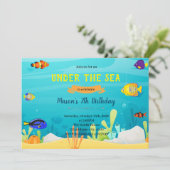 虹の魚の誕生日テーマの招待状 招待状 (スタンド正面)