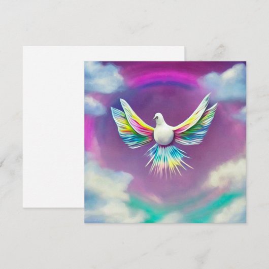 虹の鳩 招待状 (正面/裏面)