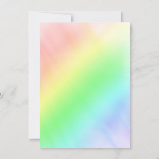 虹の鼓動 |絵を描スクラブルハート結婚の 招待状 (裏面)