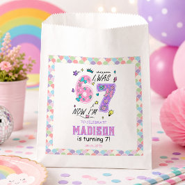 虹の7歳の誕生日 | 6歳だったのに今は7歳 | キッズ フェイバーバッグ