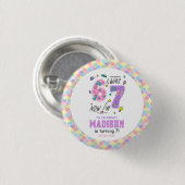 虹の7歳の誕生日 | 6歳だったのに今は7歳 | キッズ 缶バッジ (正面&裏面)