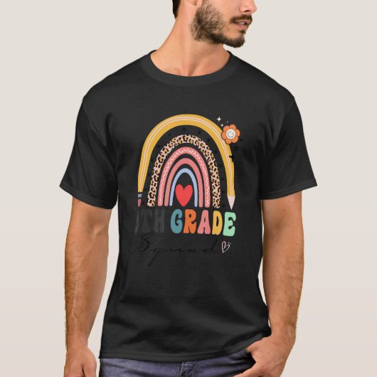 虹の9年生スクワッド先生 バックトゥスクール Tシャツ (正面)