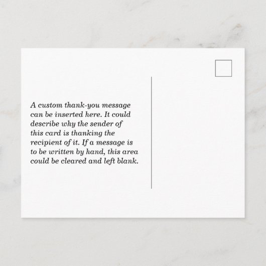 虹の「ありがとう!」花火のようなパターン ポストカード (裏面)