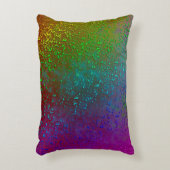 虹の（ばちゃばちゃ）跳ねるの混合メディアの芸術のデザイン アクセントクッション (正面(垂直))