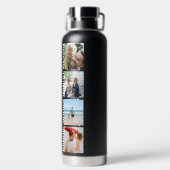 虹の「DADDY 愛してる」写真コラージュ 思い出の品 ウォーターボトル (背面)