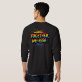 虹の「Together We Rise」デザインで、団結と色の力を解放しよう！ スウェットシャツ (裏面フル)