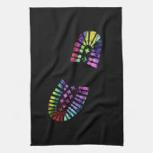 虹のBootprint Toybagタオル キッチンタオル (縦)