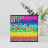 虹のFuntimesの誕生日のパーティの招待状 招待状 (スタンド正面)