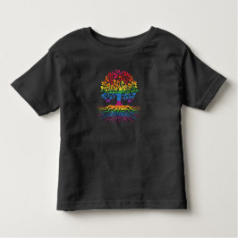虹のLGBTフラッグ ゲイプライド トドラーTシャツ