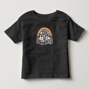 虹のLGBTQフラグ ゲイ 包括的な未来 トドラーTシャツ