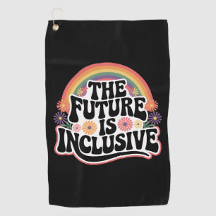 虹のLGBTQフラッグ ゲイ 向け 包括的な未来 ゴルフタオル