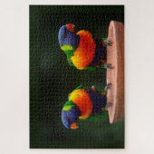 虹のLorikeetのオウム ジグソーパズル (縦)
