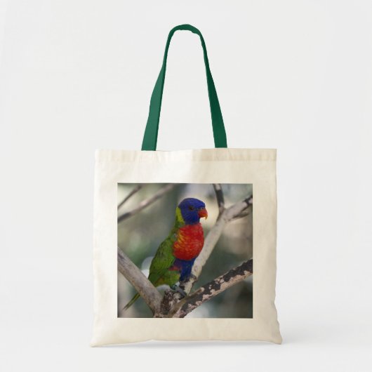 虹のLorikeetのバッグ トートバッグ (正面)