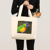 虹のlorikeet ラージトートバッグ (正面(商品))