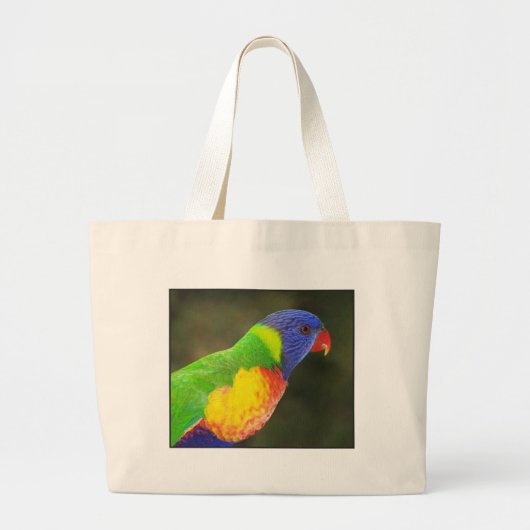 虹のlorikeet ラージトートバッグ (正面)