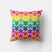 虹のMeepleの装飾用クッション クッション (裏面)