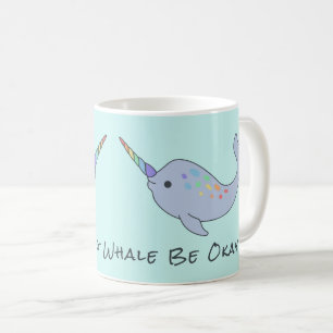 虹のNarwhalのマグ コーヒーマグカップ
