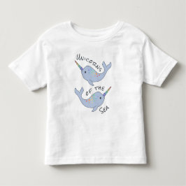 虹のNarwhalの海のユニコーンの幼児のRaglanのTシャツ トドラーTシャツ